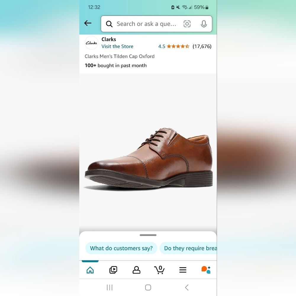 Clarks Tilden Cap Oxford Dress Shoes